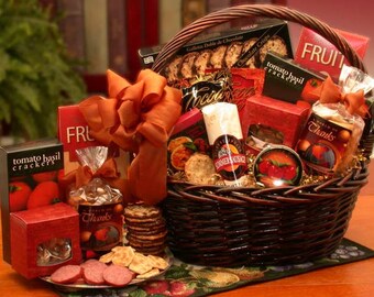 A Grand World Of Thanks Gourmet Gift Basket-Housewarming gifts- gourmet foods-closing gifts- real estate thank you gifts