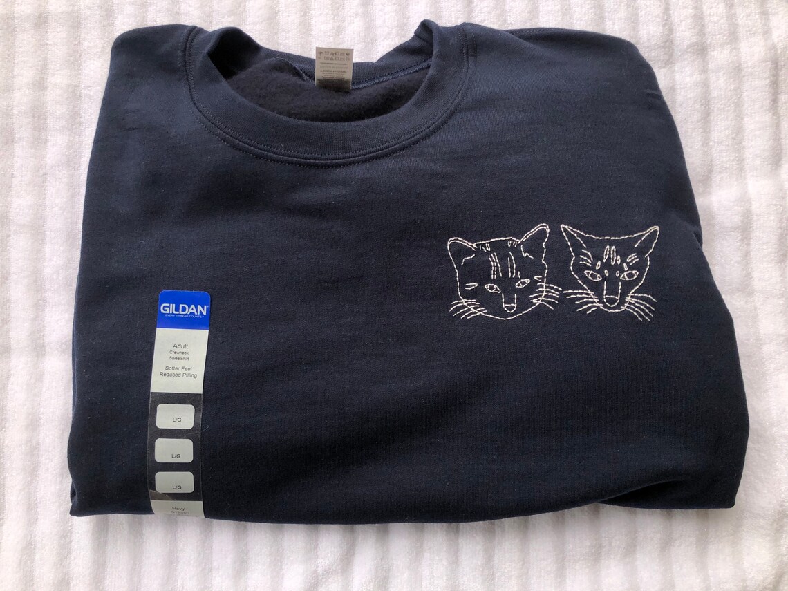 Custom Pet Embroidery Sweatshirt Etsy