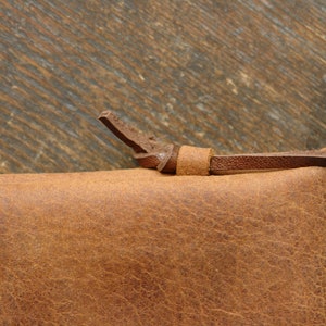 2 in 1 mobile phone bag for max. 16.7 x 8.1 cm mobile phones made of brown leather in an antique look / antique look for hanging around your neck image 6