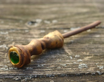SHORT magic wand with glass stone, single piece 5