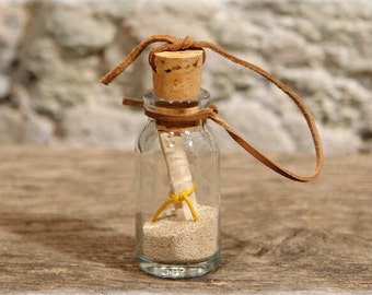 Mini message in a bottle to write on yourself