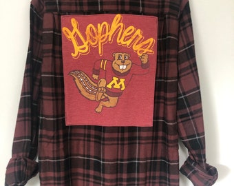 Minnesota Golden Gophers Upcycled Flannel