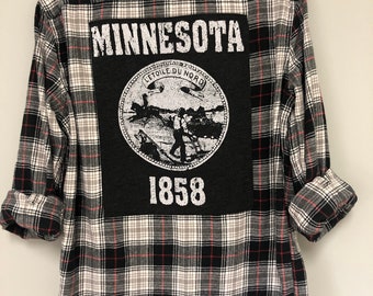 Minnesota Golden Gophers Upcycled Flannel