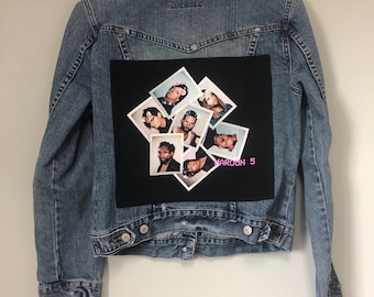 Maroon Denim Jacket - Etsy