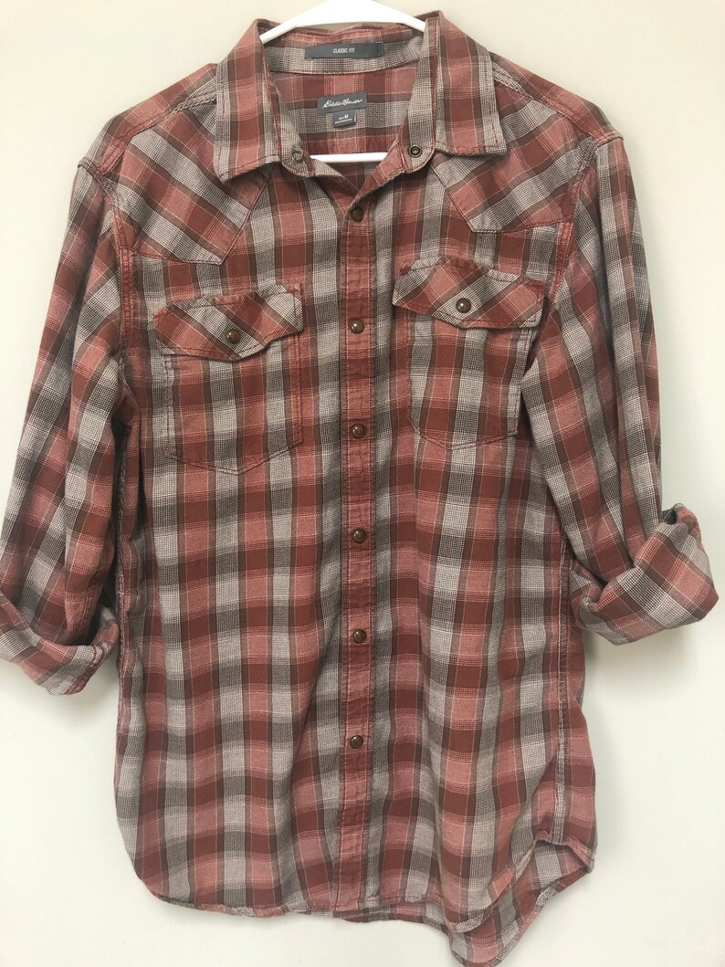 San Francisco 49ers Football Upcycled Plaid Shirt with Pearl Snaps