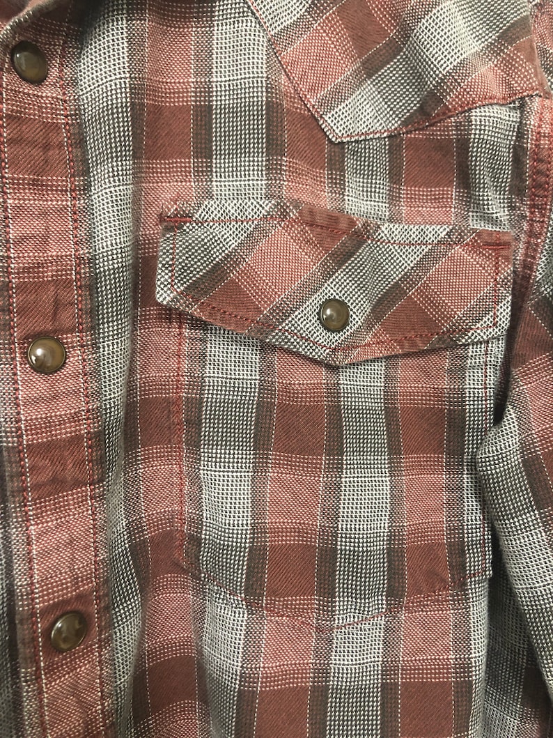 San Francisco 49ers Football Upcycled Plaid Shirt with Pearl Snaps