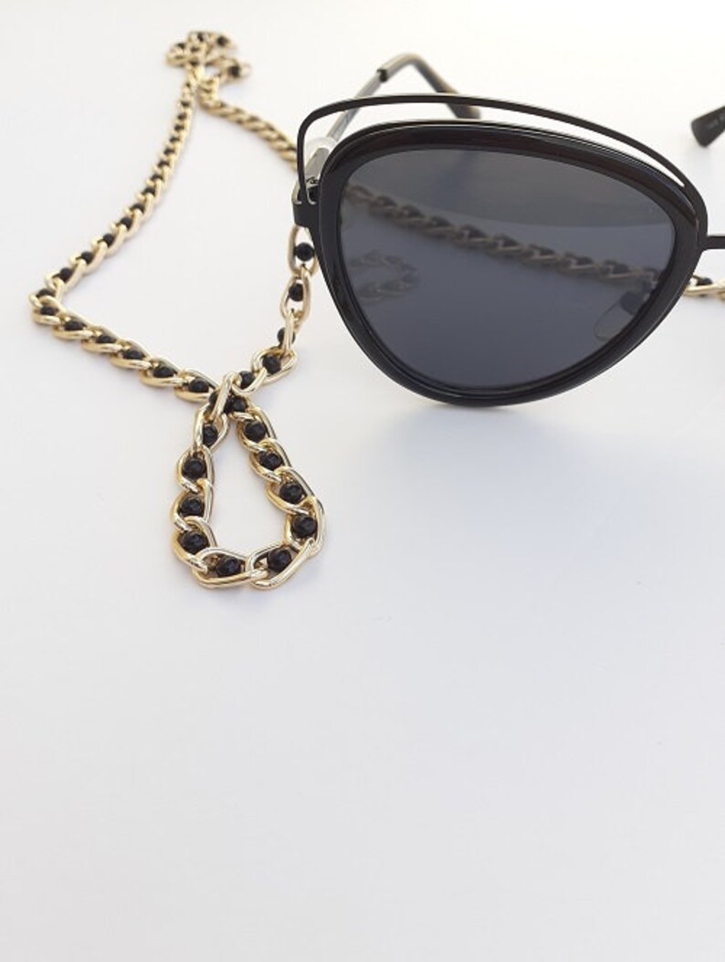 Sunglasses Chains Gold Eyeglasses Chains With Pearls Etsy