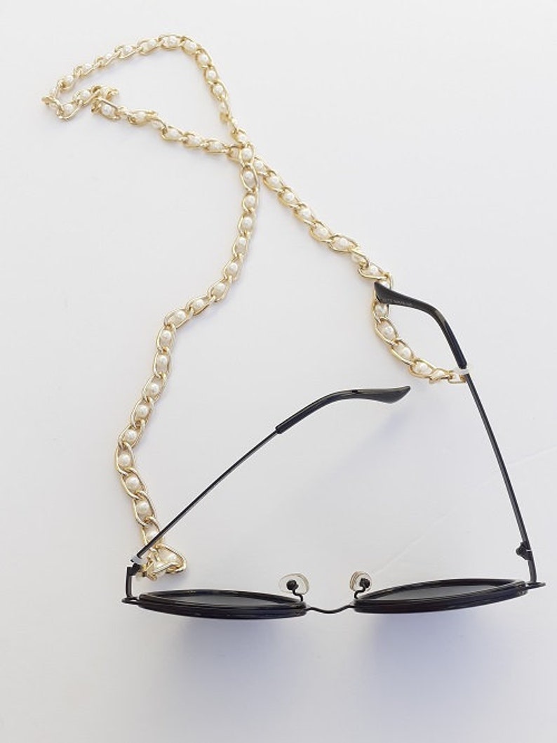 Sunglasses Chains Gold Eyeglasses Chains With Pearls Etsy