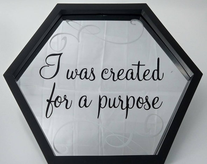 Hexagon Affirmation Mirrors, White, Black, Silver, Gold