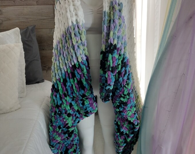 Neon Vibes Striped Blanket