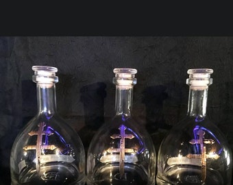 1 or 3 or 6  empty Dusse bottles with corks Duss&#39;e 750ml