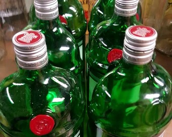 1 or 3 or 6 1.75 empty tanqueray bottles w caps