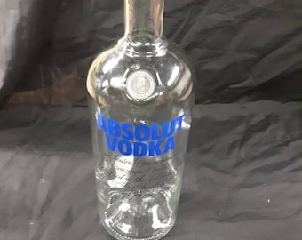 1 or 3 or 6 or 12 empty absolute liter bottles with caps
