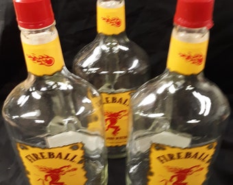 1 or 3 or 6  empty 1.75 liter fireball bottles