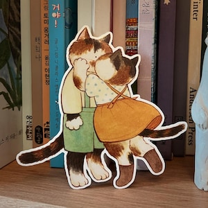 Grote sticker: jongen ontmoet meisje