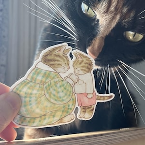 Grote sticker: moeder en kind