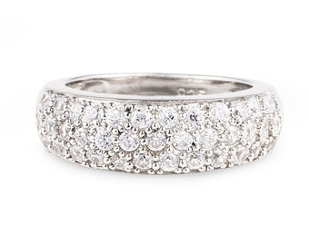 Silber Palmi Cubic Zirkonia Diamant Designer Ring