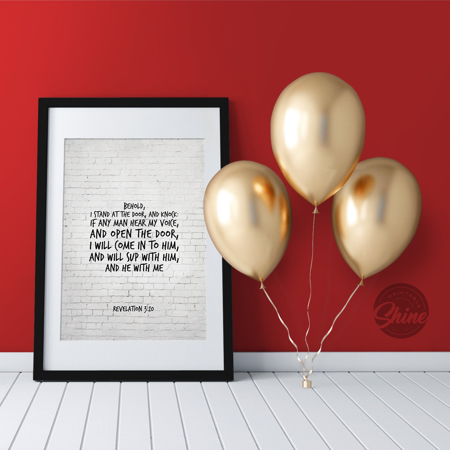 Revelation 3 20 Behold I Stand At The Door And Knock Open The Door Printable Bible Verse Wall Art Wall Decor Home Decor Kjv Scripture