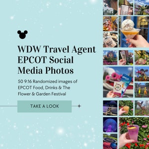 May include: A collage of photos showcasing various food and drink options at the EPCOT Flower & Garden Festival. The photos include a variety of colorful dishes, drinks, and floral displays. The text "EPCOT" is visible in one of the photos.