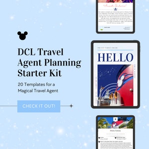 DCL Travel Agent Client Starter Kit, DCL Travel Agent Templates, DCL Travel Planner Template, Canva Template, Travel Agent Template, Canva
