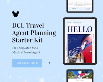 DCL Travel Agent Client Starter Kit, DCL Travel Agent Templates, DCL Travel Planner Template, Canva Template, Travel Agent Template, Canva