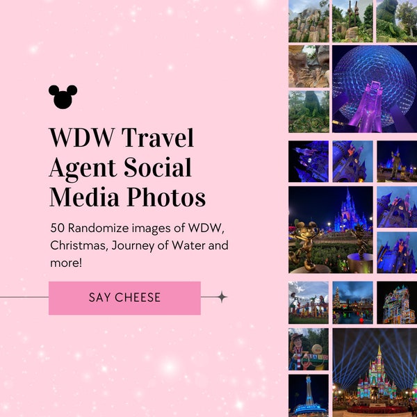 WDW Travel Agent 50 Social Media Photos, WDW Travel Agent Imagery, WDW Royalty Free Imagery, 50 Magical Images Around the Parks, Canva Image