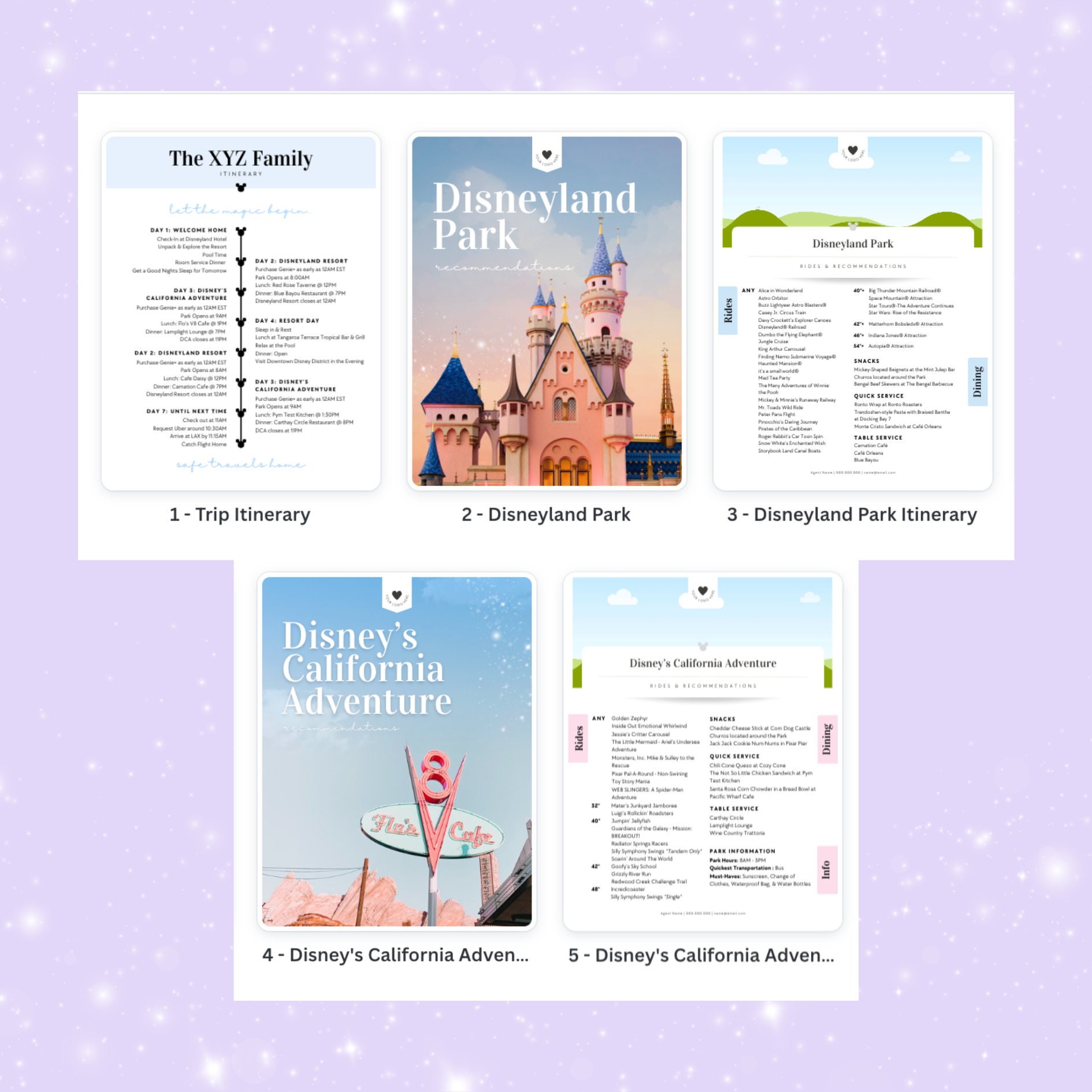 DLR Travel Agent Client Park Itinerary Bundle, DLR Travel Agent ...