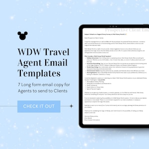 WDW Travel Agent Email Templates, WDW Travel Agent Email Copy, Email Templates, Travel Agent Email Templates, Travel Agent Emails