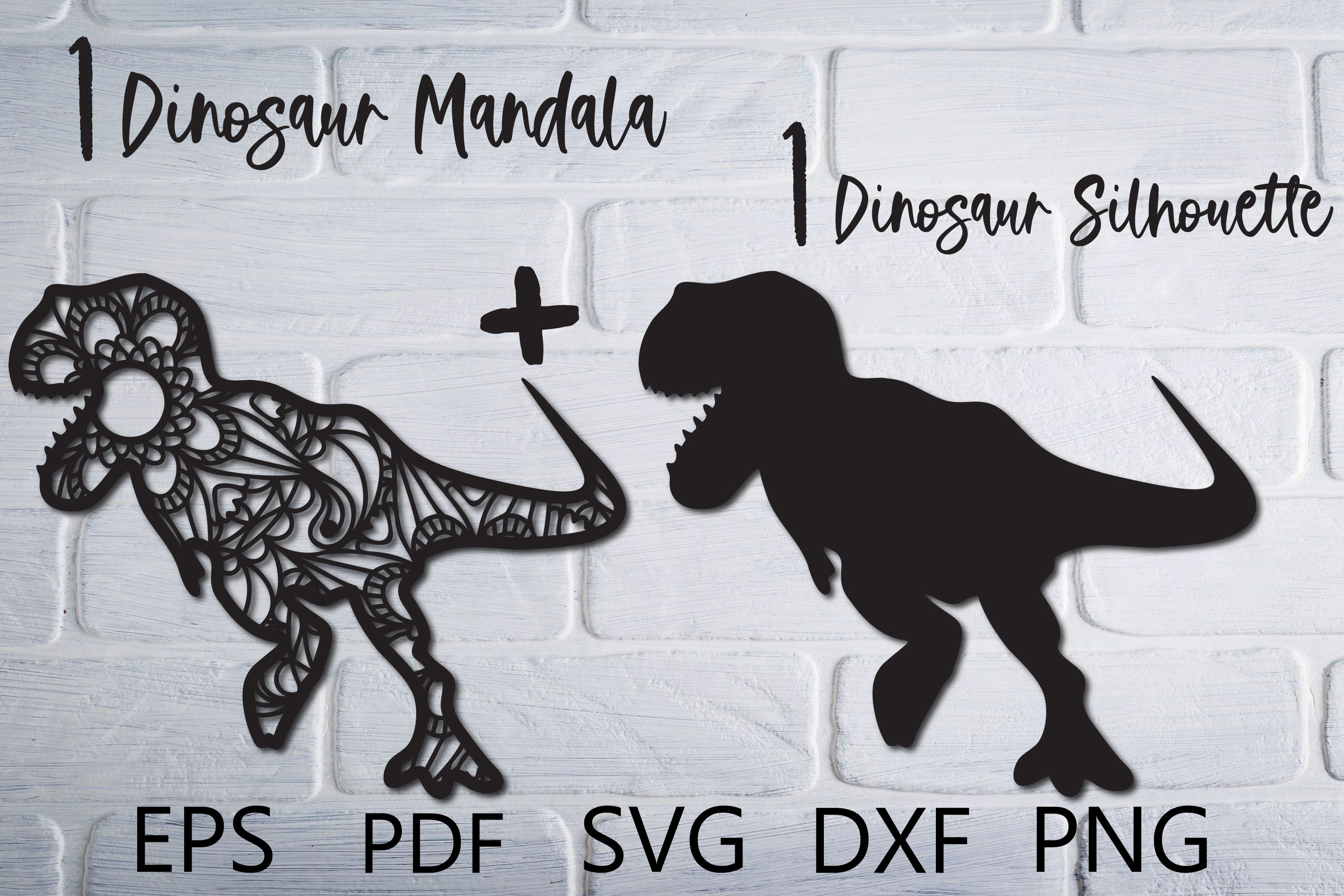 Download Dinosaur Mandala SVG Cut File for Cute dinosaur party | Etsy
