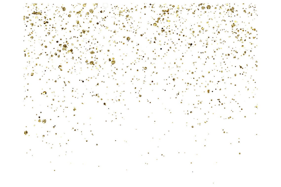 Instant Download Gold Foil Confetti glitter overlay Etsy