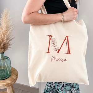 Tote bag Prénom Initiale - Cadeau Infirmière - Témoin - Maitresse