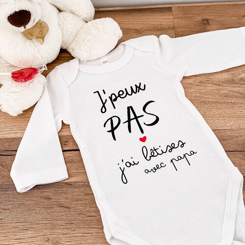 Body Bebe Personnalise Cadeau Papa J Peux Pas Bodies Etsy France