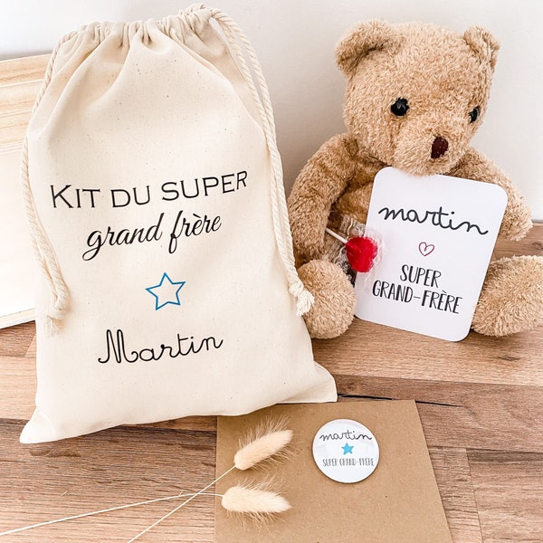 Super big sister - big brother kit - Maternity - Small pouch - gift