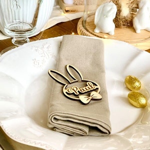 Marque place Pâques lapin à personnaliser décoration table panier de pâques image 6