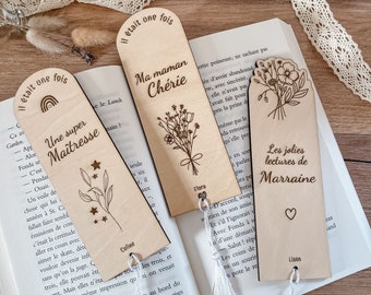 Personalized wooden bookmark - Teacher Gift - Mother's Day - Grandma
