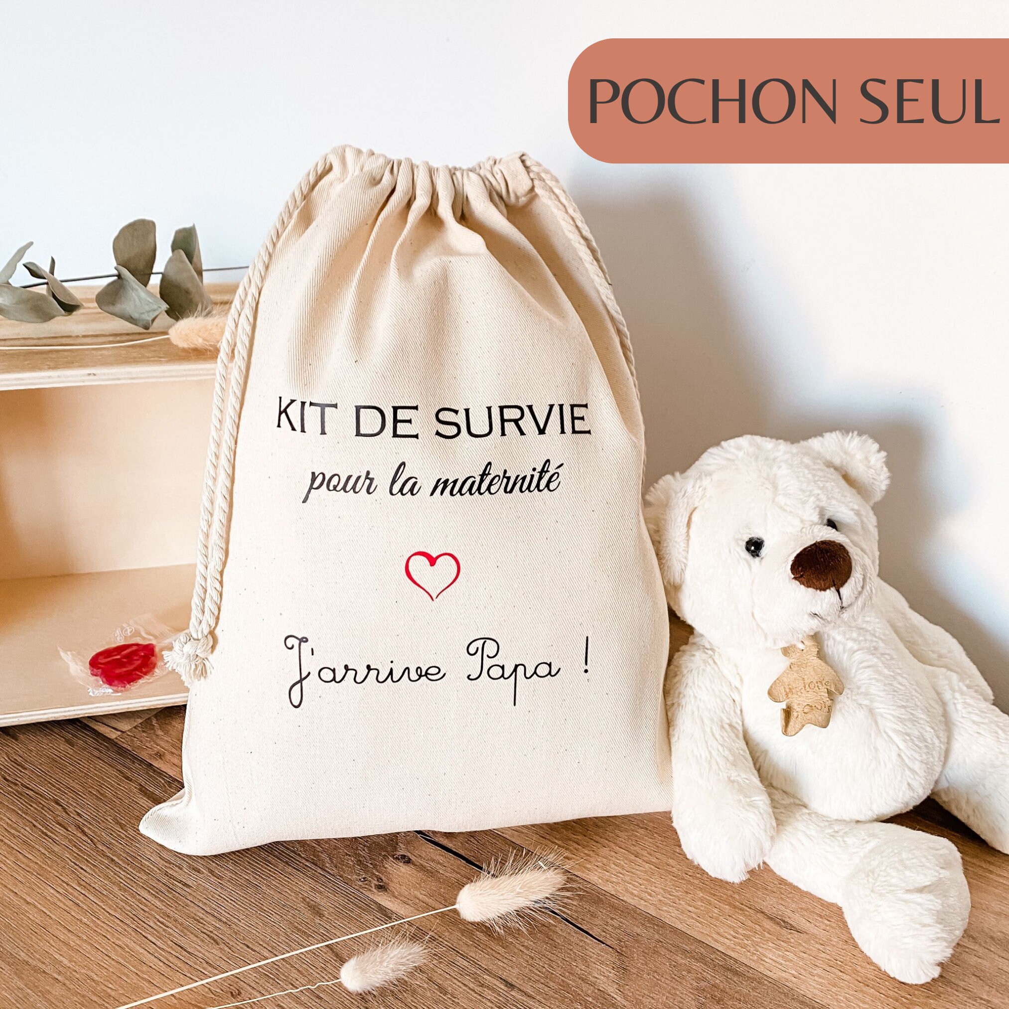 Pochon annonce de grossesse kit de survie futur papa - Sans marque