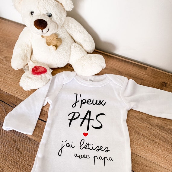 Body Bebe Personnalise Cadeau Papa J Peux Pas Bodies Etsy France