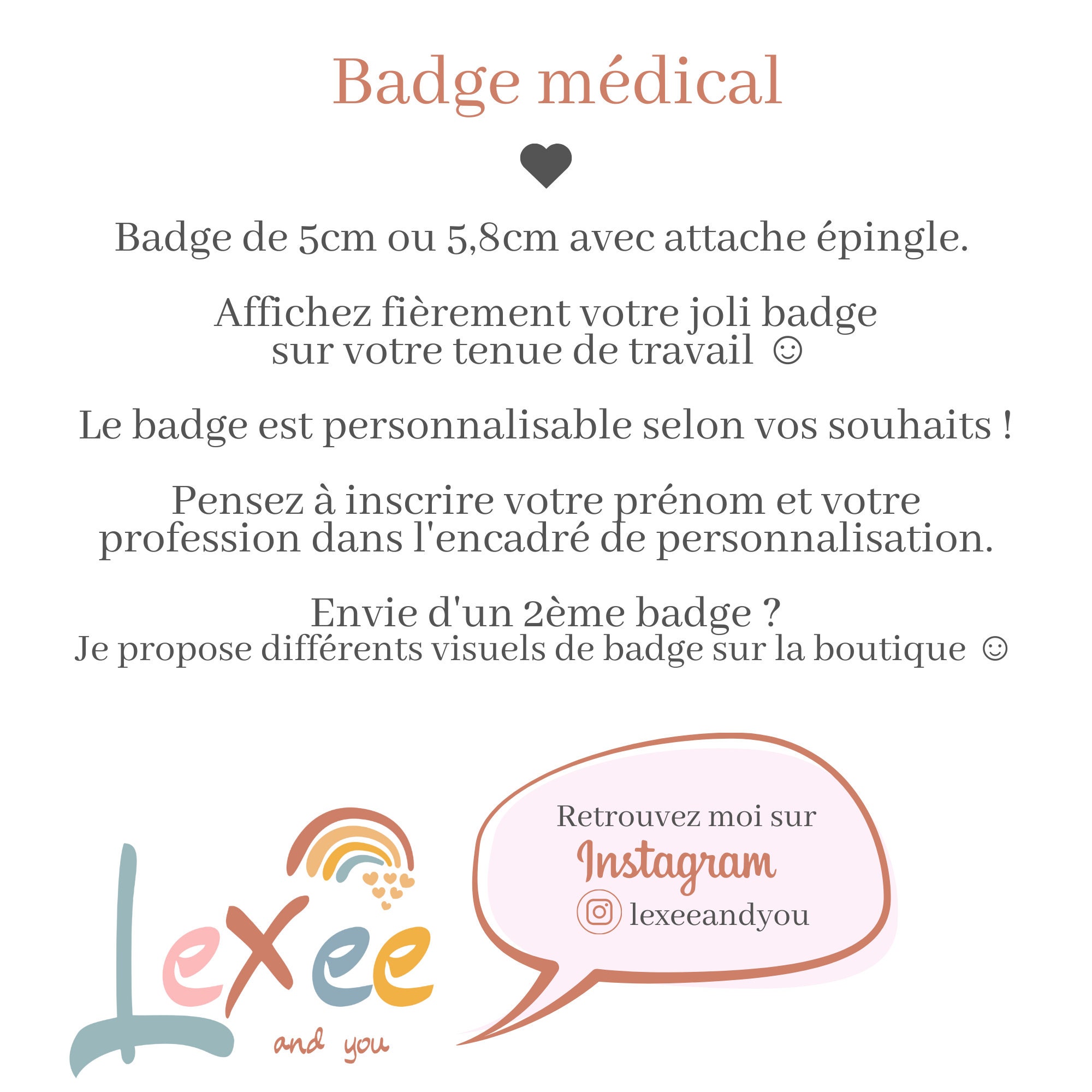 Badge Infirmière and co