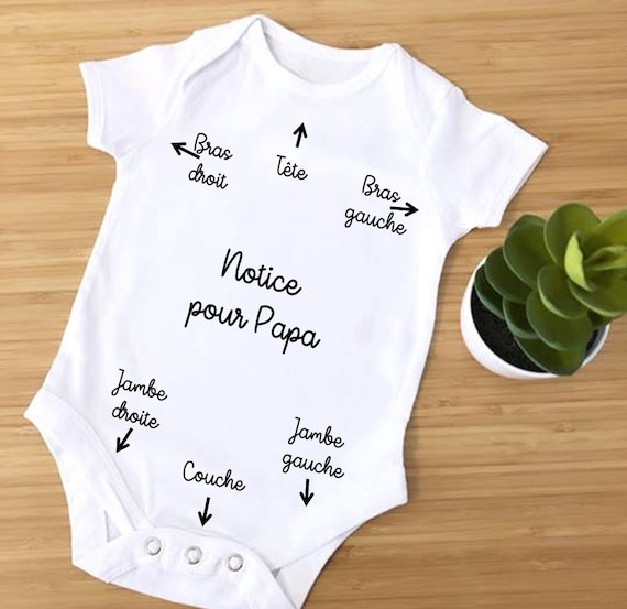 Body Bebe Personnalise Notice Papa Mode D Emploi Etsy