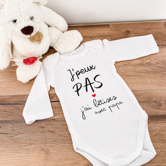 Body Bebe Personnalise Cadeau Papa J Peux Pas Bodies Etsy France