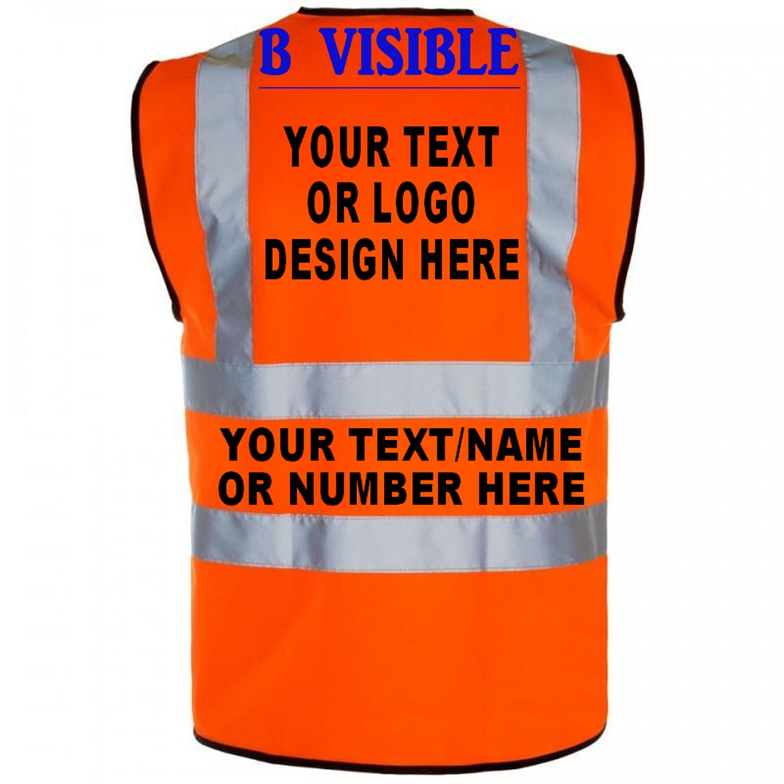 Printed Personalised Hi Vis Vest/waistcoat En471class2 Printed | Etsy