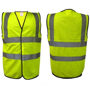 Printed Personalised Hi vis vest/waistcoat EN471class2 Printed safety high visibility vests or jackets with your text or logo printed vests image 7