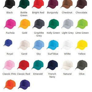 Personalised baseball caps Customised/Plain Adults unisex Printed Caps Hats Text/Logo: Ideal for Business Promotions, Sports and Causal wear image 5