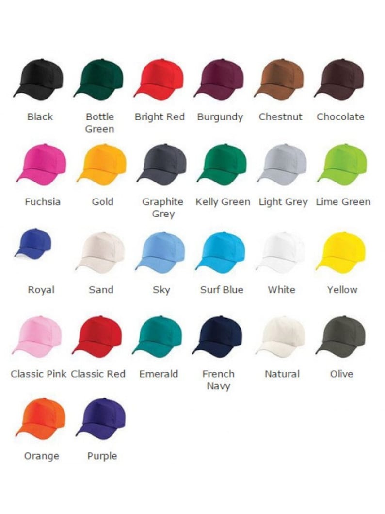 Personalised baseball caps Customised/Plain Adults unisex Printed Caps Hats Text/Logo: Ideal for Business Promotions, Sports and Causal wear image 5