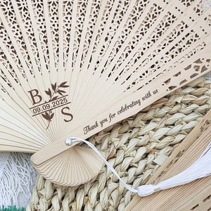Bulk Personalized Wedding Fans with Tassel Bridesmaid Gift Party Favor Groomsman Gifts Favors for Guest Bridal Shower Favor Anniversary Gift