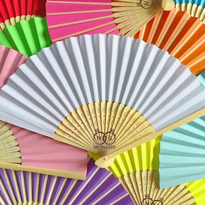 Colored Wedding Fans Personalized Wedding Favors in Bulk Rustic Fan Wedding Favor Personalized Gift Custom Bridal Shower Hand Fan Summer Fan