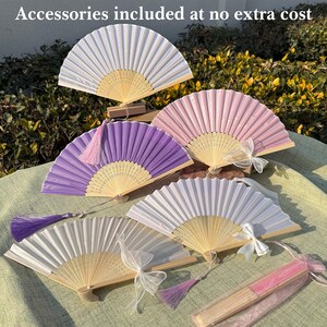 Magic Ribbons Fan Custom Wedding Fan Favors, Personalized Bridal Shower Souvenir, Rustic ...