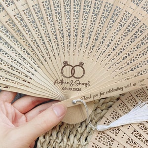 Personalized Tassel Wedding Fans for Guests Bridesmaid Gifts Party Favors Groomsman Gifts Favors for Guests in Bulk Bridal Shower Favors Fan