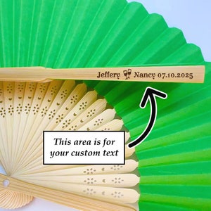 Personalized Sandalwood Wedding Fans, Party Favor, Bridal Shower Gift