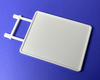 May include: White plastic sign with a simple frame. The sign is blank and ready to be customized.